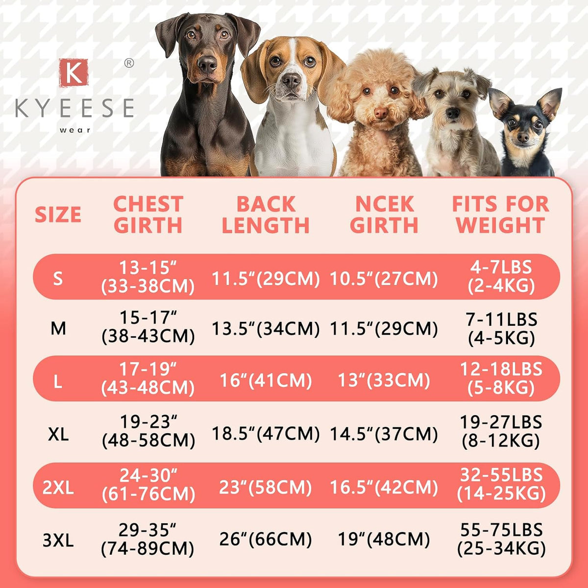 KYEESE 2Pack Dog Sweater Soft Dogs Clothes Stretchy Pets Sweatshirt Warm Pets Coats Pullover Dog