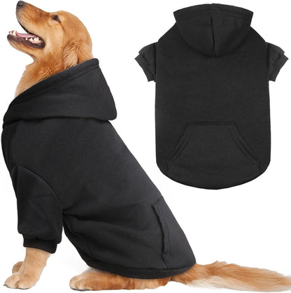 Dog Sweaters for Large Dogs Dog Hoodie Fleece Sweater Soft Clothes Sweatshirt with Pocket Hoodie