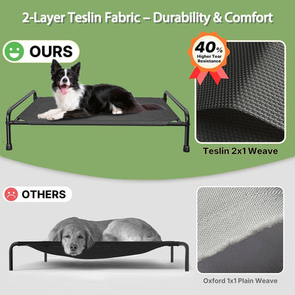 Raised Dog Bed, Outdoor Dog Bed for Dogs, Cooling Elevated Pet Cot, Durable and Sturdy Pet Bed
