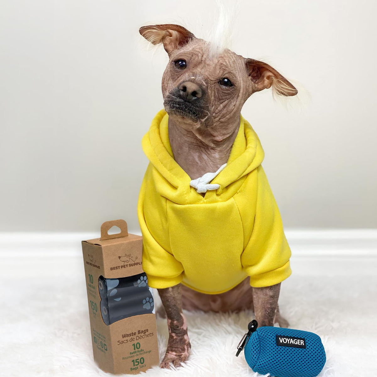 Best Pet Supplies Dog Poop Bags (150 Bags) for Waste Refuse Cleanup, Doggy Roll Replacements for