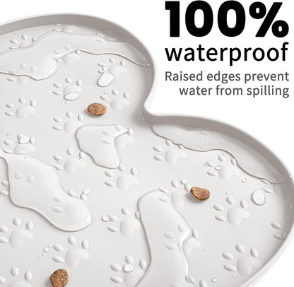 Dog Food Mat Anti-Slip Silicone Dog Bowl Mat Thicker Pet Placemat Waterproof Cat Feeder Pad with
