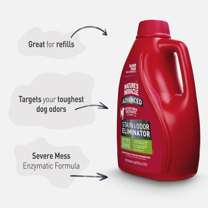 Nature’s Miracle Advanced Stain And Odor Eliminator for Dogs, Fresh Scent, Severe Mess Enzymatic