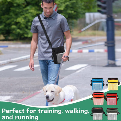 Hillban 6 Pcs Dog Treat Training Pouch Dog Treat Bag with Waist Shoulder Strap Bulk 6 Colors