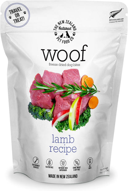 Woof Freeze Dried Dog Food - Lamb Recipe, High Protein, Dog Food Topper & Dog Treats, All Life