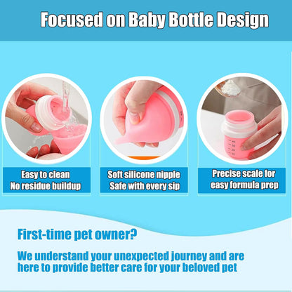 Kitten Bottles for Nursing,Puppy Bottles for Nursing Puppy Milk, Anti-Choking Puppy Feeder Design