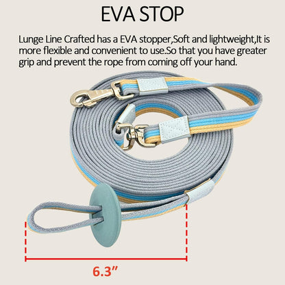 Lunge Line Polyester Cotton Lunge Line 25 Ft with EVA Stop Equine Lunge Line for Horses with Swivel