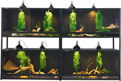 Stackable Space Efficient Reptile Enclosure 44"x20"x20", Reptile Tank 4 Packs for Bearded Dragon