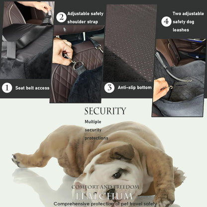 Dog Booster Car Seat for Small/Medium Dogs Up to 35lbs,Ultra Soft Fabric Covered,6in Elevated