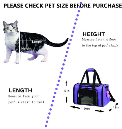 Cat Carrier Dog Carrier Pet Carrier Cat Bags for Small Medium Cats Dogs Puppies of 15 Lbs,of