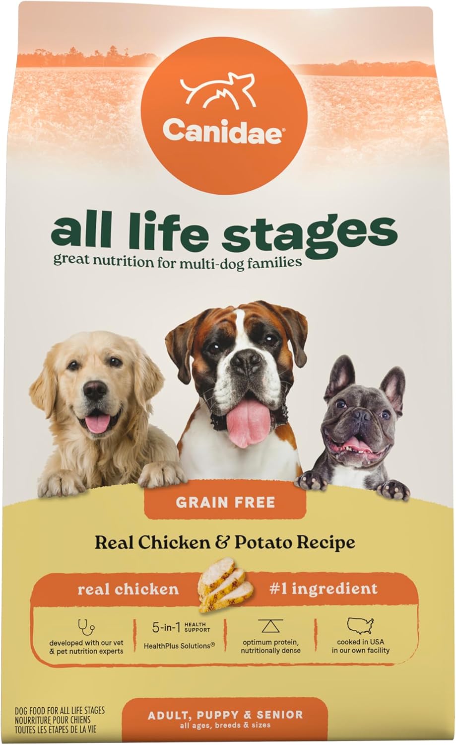 Canidae All Life Stages Real Chicken & Potato Recipe – High Protein and Grain-Free Premium Dry Dog