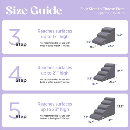 Lesure Dog Stairs for Large Dogs Pet Steps Ramp for High Bed with CertiPUR-US Certified Foam with