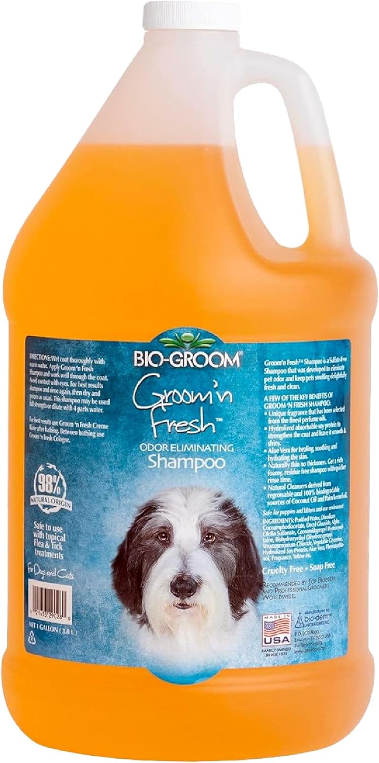 Bio-Groom Groom'n Fresh Dog Shampoo – Odor Eliminating, Dog Bathing Supplies, Puppy Wash, Cat & Dog