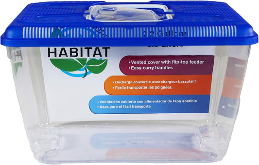 Penn-Plax Small World Habitat – Portable Clear and Transparent Plastic Tank – Excellent for Small