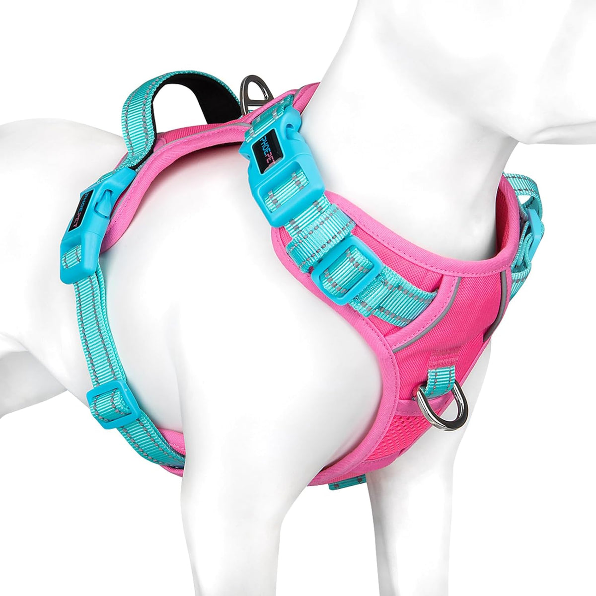 PHOEPET No Pull Dog Harness, Unique Colors Reflective Adjustable Dog Vest, with Soft Training