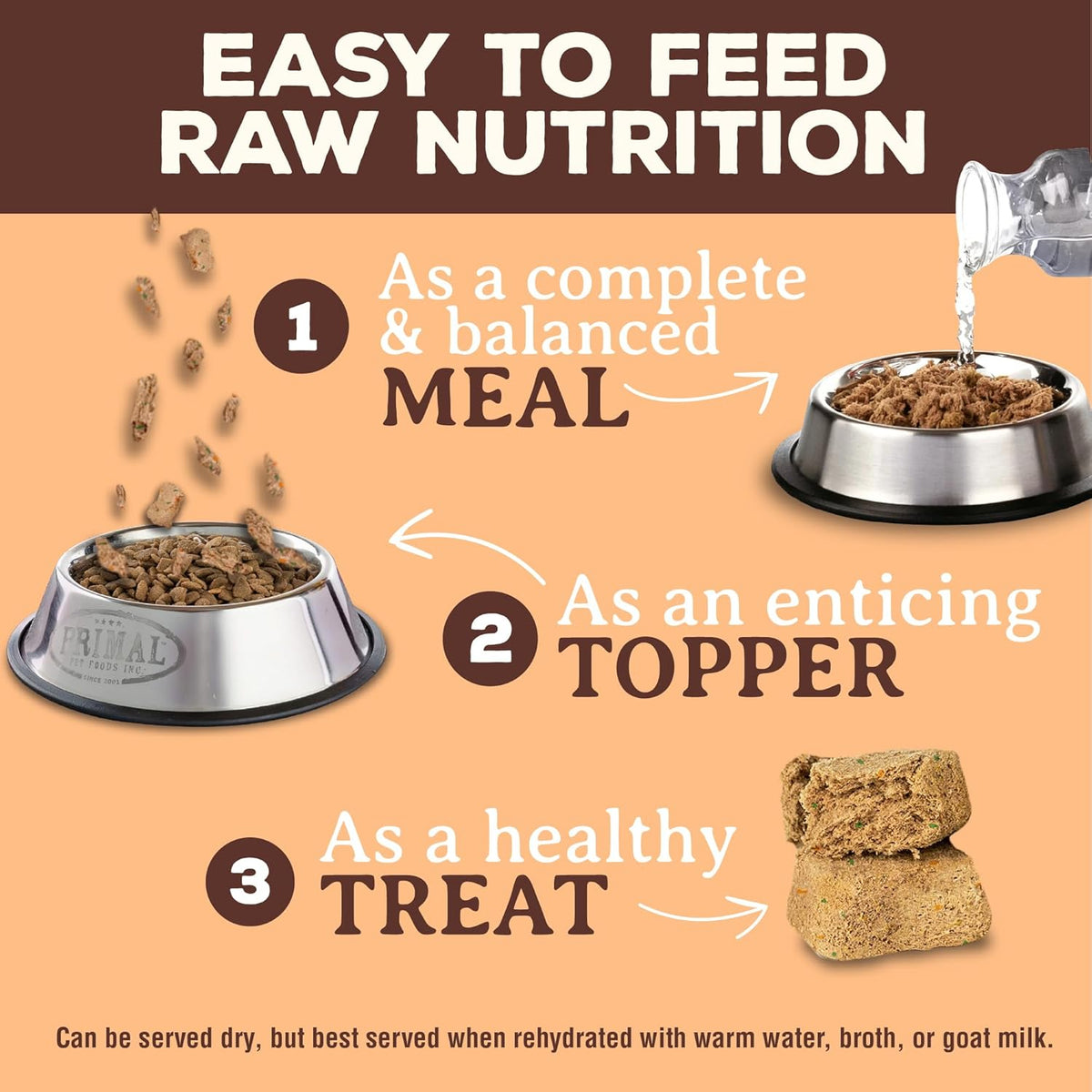 Primal Freeze Dried Raw Cat Food Nuggets Pork, Complete & Balanced Meal or Topper, Premium
