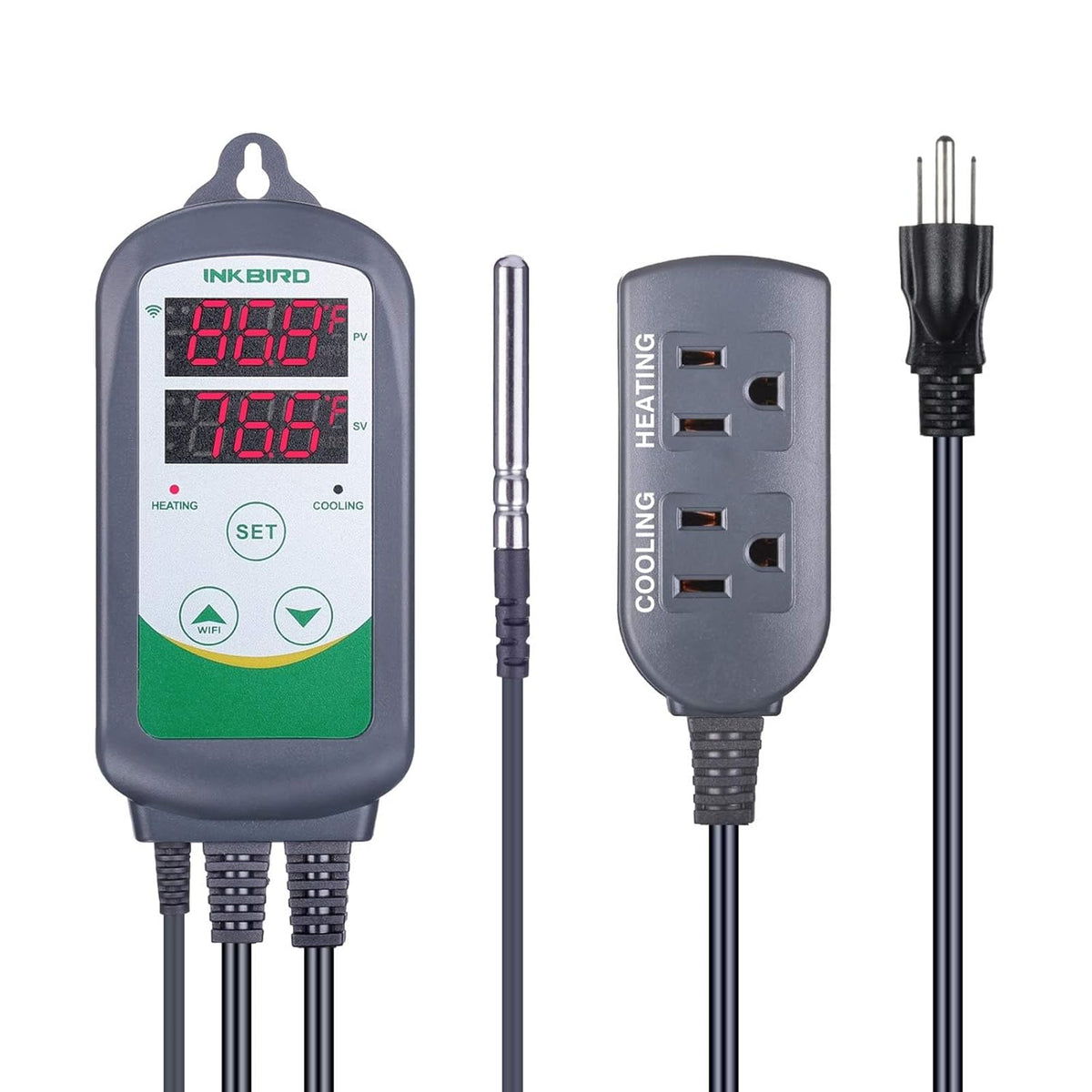 Inkbird WiFi ITC-308 Digital Temperature Controller Thermostat Remote Monitoring Controlling Home