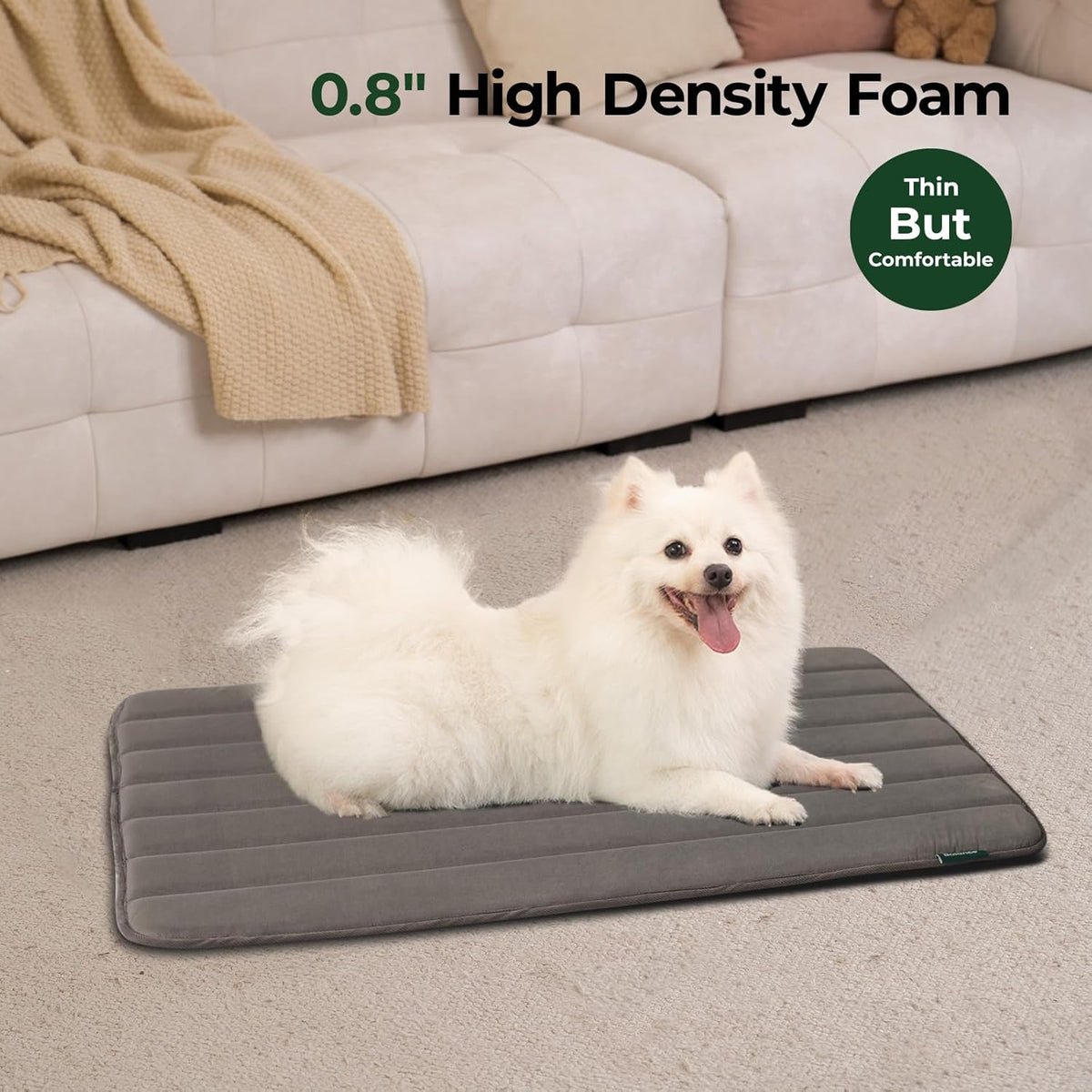 BALANCE Dog Crate Pad, Dog Foam Crate Mat Kennel Pad, Washable Water-Resistant Pet Bed Flat Dogs