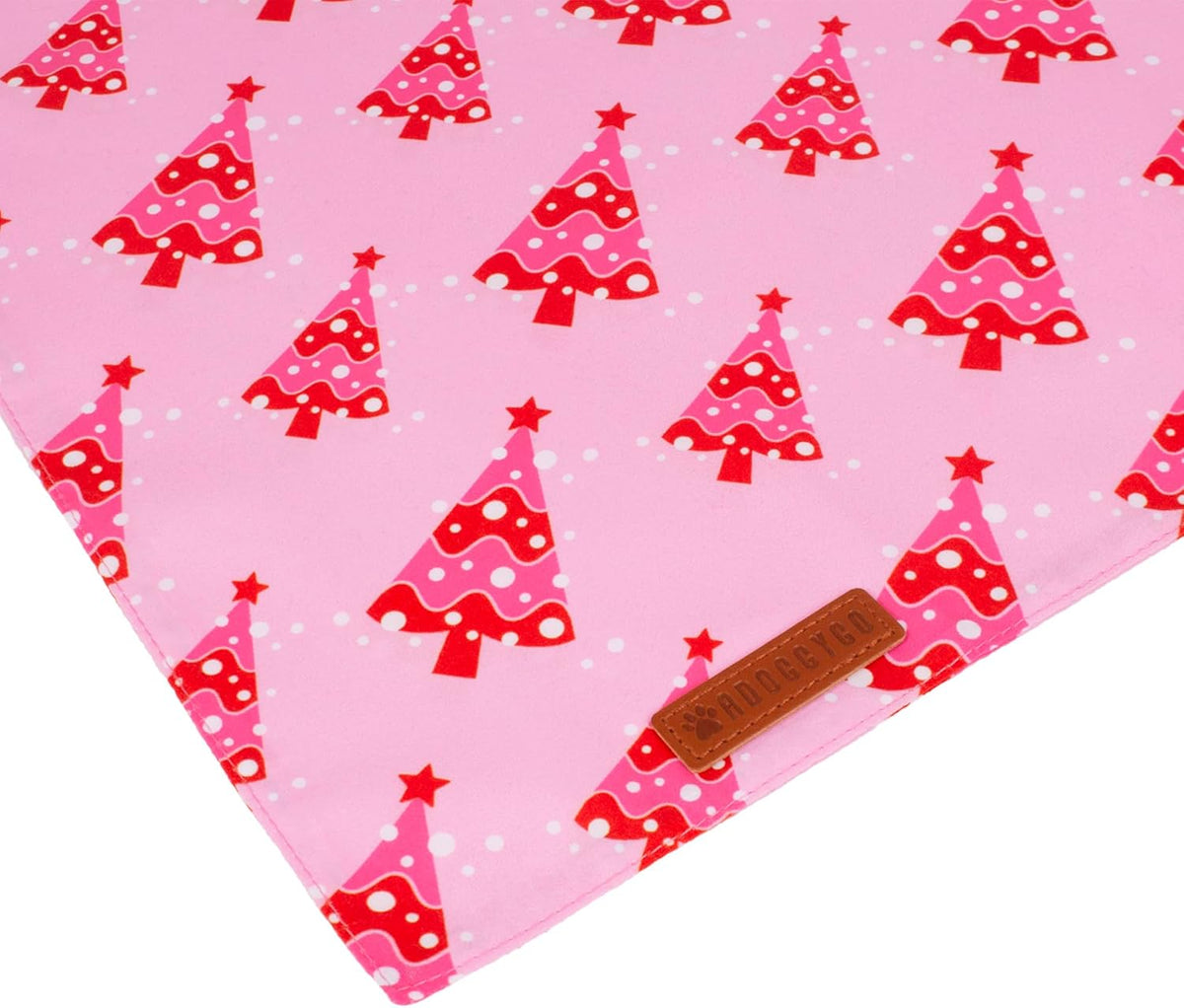 ADOGGYGO Christmas Dog Bandana, Xmas Tree Santa Pet Scarf, Premium Durable Fabric, Adjustable Fit