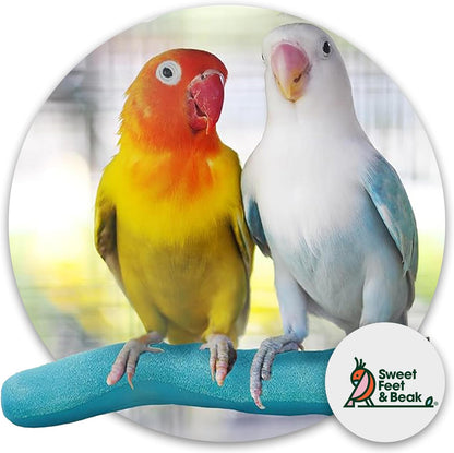 Sweet Feet & Beak Safety Pumice Bird Perch, Large 1-1/2" X 12", Purple - Lightweight Grinding Bird