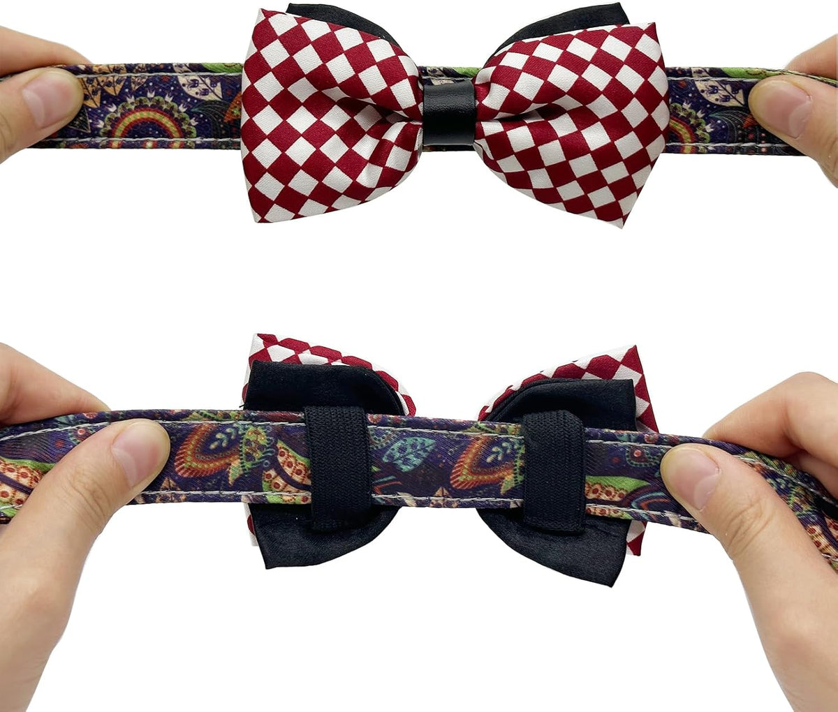 10 PCS Dogs Collar Elastic Attachment Bow Ties for Small Medium Large Pet/Cats Puppies Collar