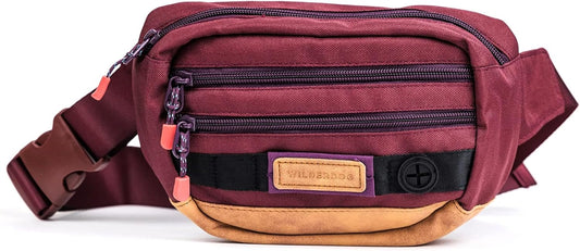Wilderdog Utility Fanny Pack stores Treats, Balls, Keys in 3 Pockets with adjustable strap and Poop