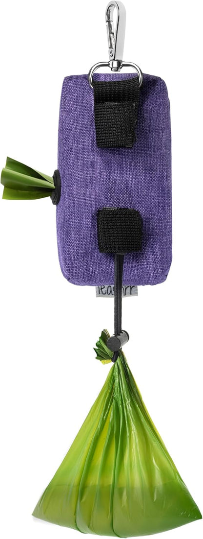 Dog Poop Bag Holder for Leashes - Dog Poop Bag Dispenser and Treat Holder with 2 Waterproof Pouches