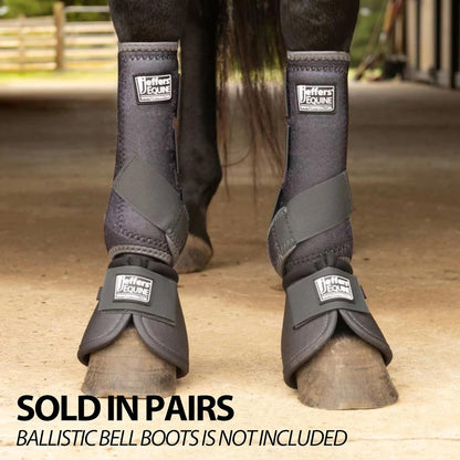 Jeffers Equine Protective Horse Boots 1 Pair Grey - Safe Neoprene Leg Guards & Comfortable Fit