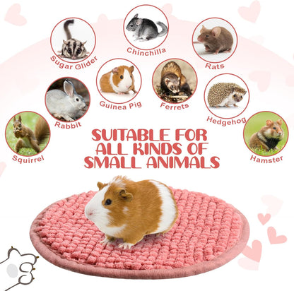 Amylove 4 Pcs Guinea Pig Cage Liner Guinea Pig Bedding Washable Fleece Pee Pads Reusable Small