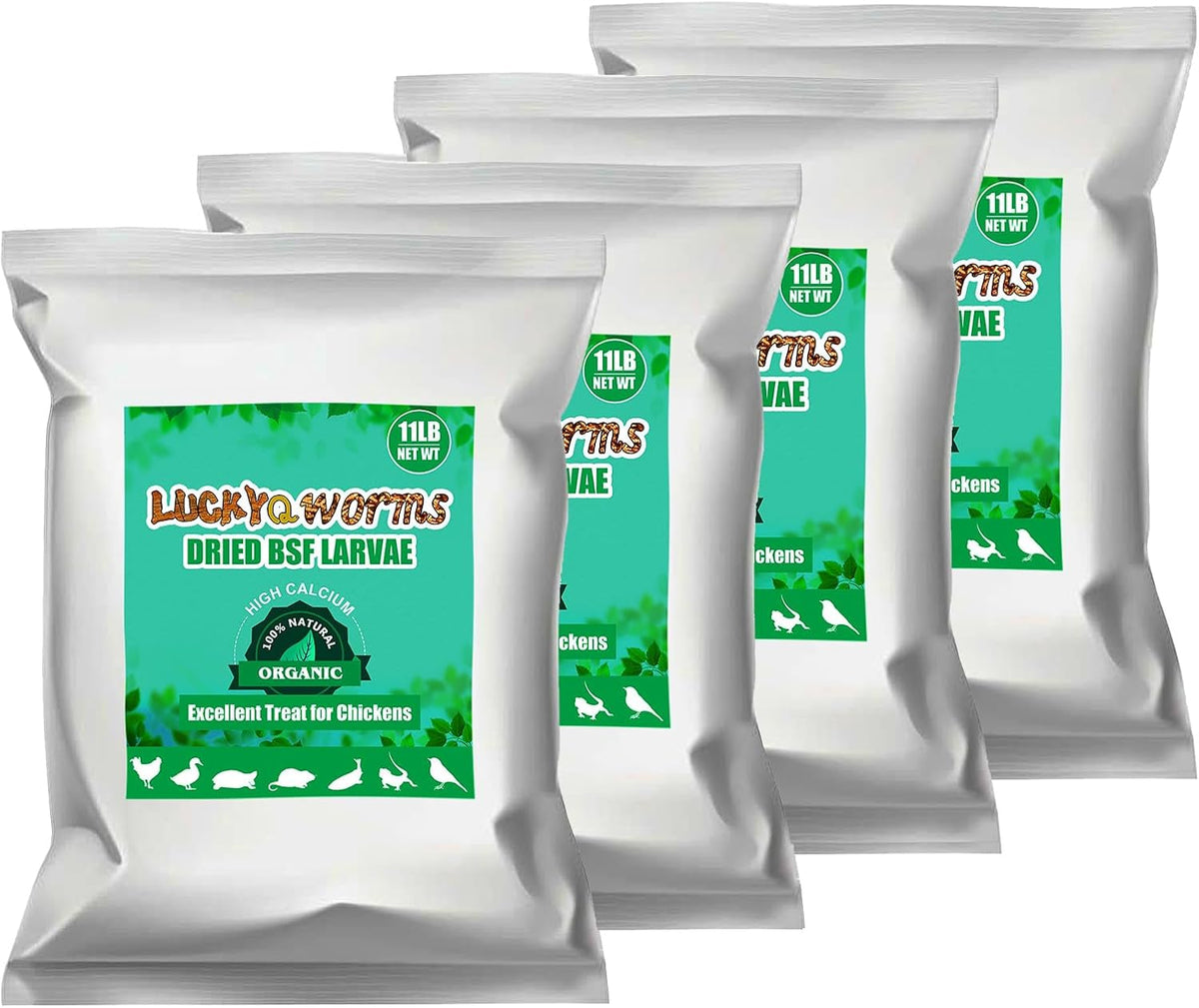 Dried Black Soldier Fly Larvae 44LBS, 85X More Calcium Than Mealworms High-Protein BSF Larvae