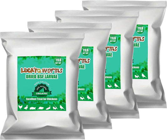 Dried Black Soldier Fly Larvae 44LBS, 85X More Calcium Than Mealworms High-Protein BSF Larvae