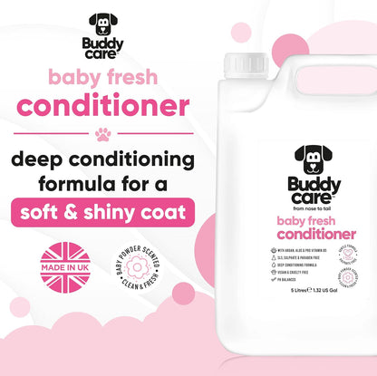 Baby Fresh Dog Conditioner (169.07oz) Made with Aloe Vera, Argan Oil & Pro Vitamin B5 to Detangle