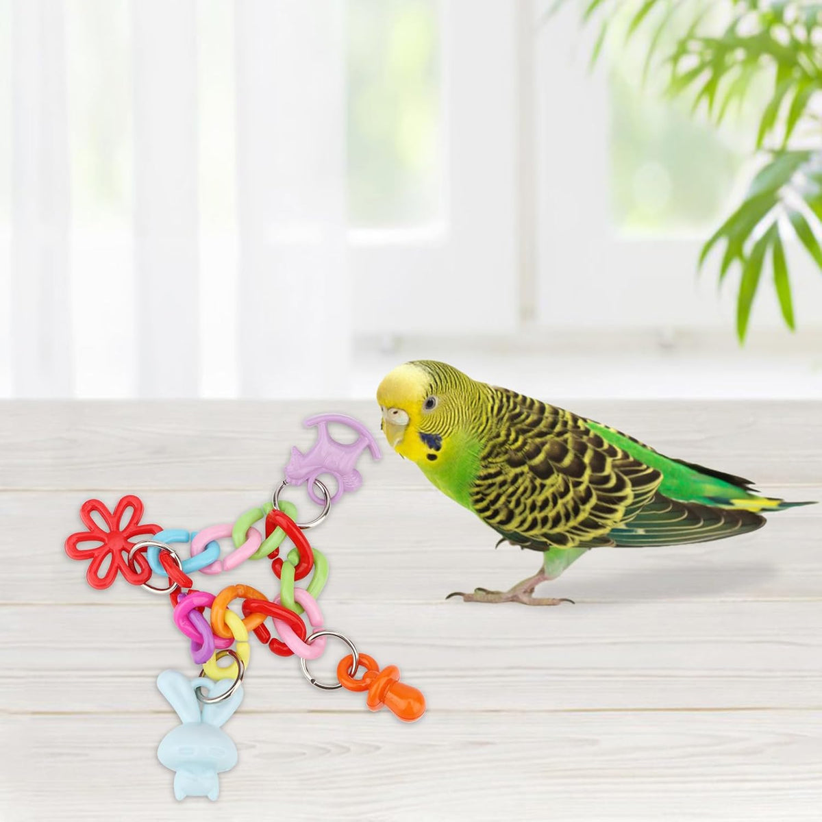 Hypeety Bird Parrot Foot Toy Chewing Swing Bite Toy Plastic Parrot Toys Bird Toys Macaw Toys for