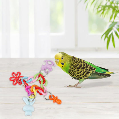 Hypeety Bird Parrot Foot Toy Chewing Swing Bite Toy Plastic Parrot Toys Bird Toys Macaw Toys for