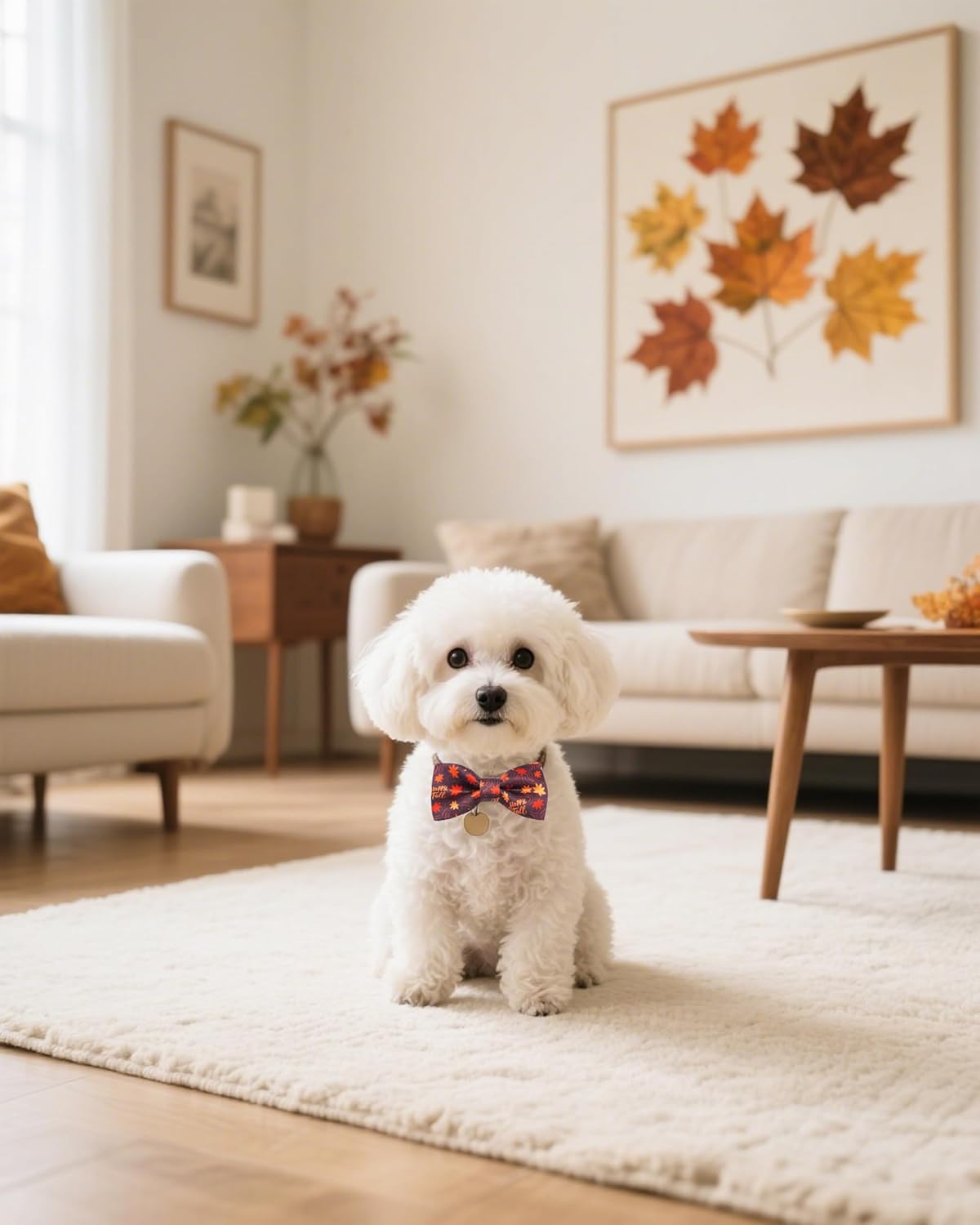 PET SHOW 10 Pack Fall Small Dog Bow Ties Sliding Collar Attachments Puppy Cats Autumn Bowties for