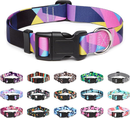 Mercano Adjustable Dog Collar - Special Design Patterns, Soft Nylon Comfortable Sturdy Pet Collar