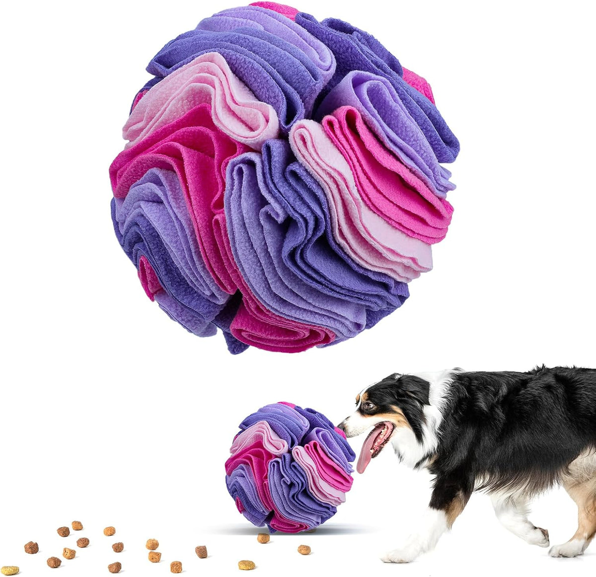 Pet Snuffle Ball, Puzzle Sniffing Interactive Dog Ball for Blind Dogs Training Stress Relief Dog