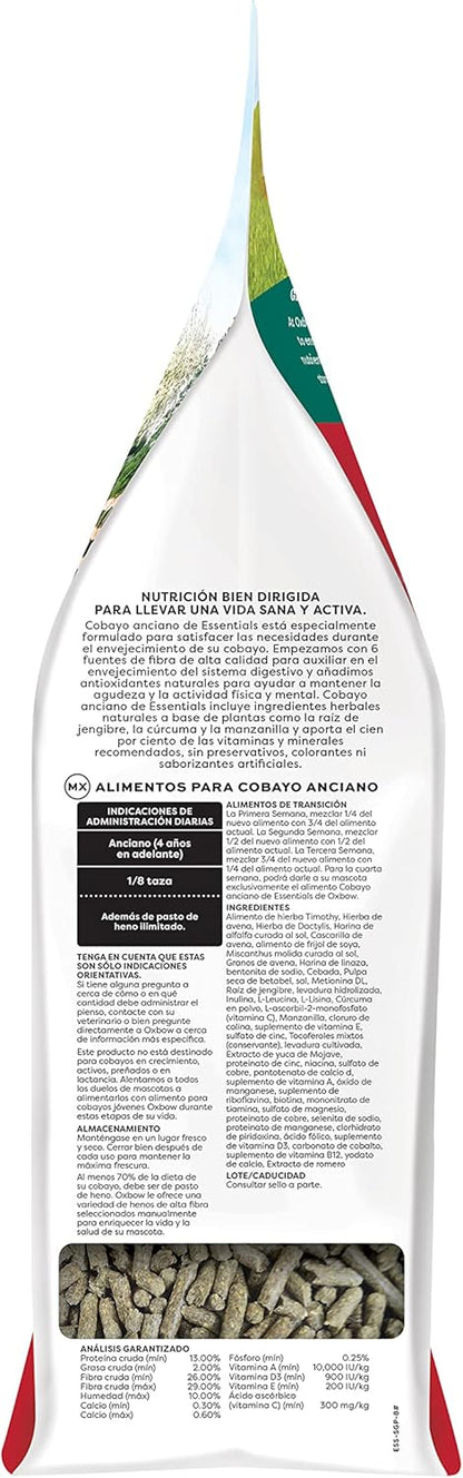 Oxbow Essentials Guinea Pig Food, Senior, Made Alfalfa for Guinea Pig, Pet Food Pellets with