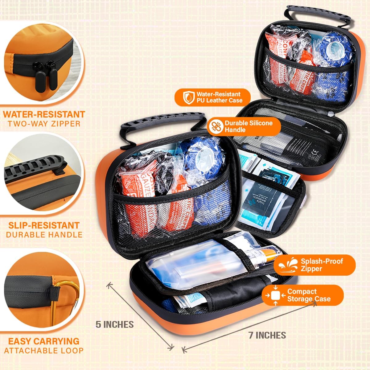EVERLIT Pet Medic First Aid Kit | 95 Pcs Vet-Approved Medical, Outdoor & Emergency Supplies for