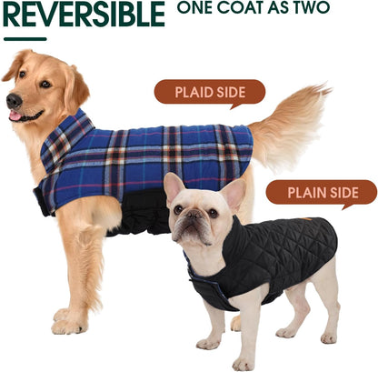 Kuoser Warm Dog Coat, Waterproof Dog Jacket for Extra Large Dogs, Adjustable Durable XXL Doggie