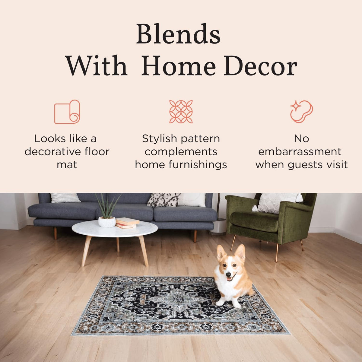 LOVEWAG Washable Dog Pee Pads, 36" x 48", Waterproof, Non-Slip, Super Absorbent, Reusable