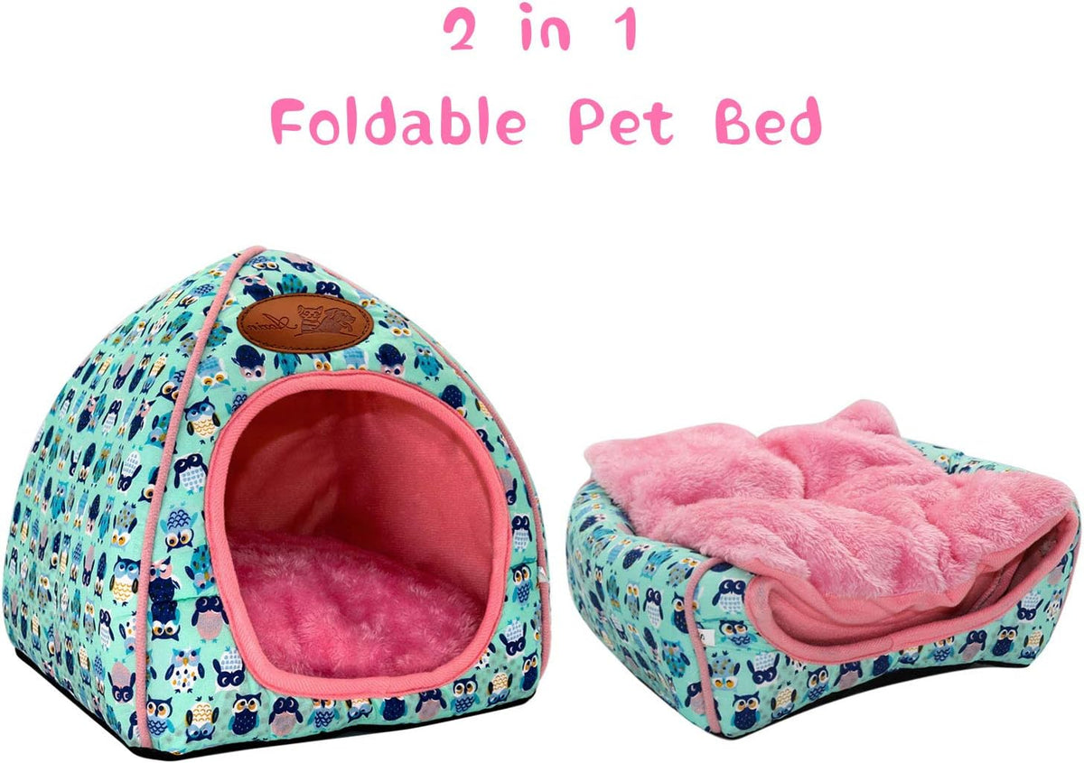 BWOGUE Guinea Pig House Bed Cozy Hamster Cave Large Hideout for Dwarf Rabbits Hedgehog Bearded