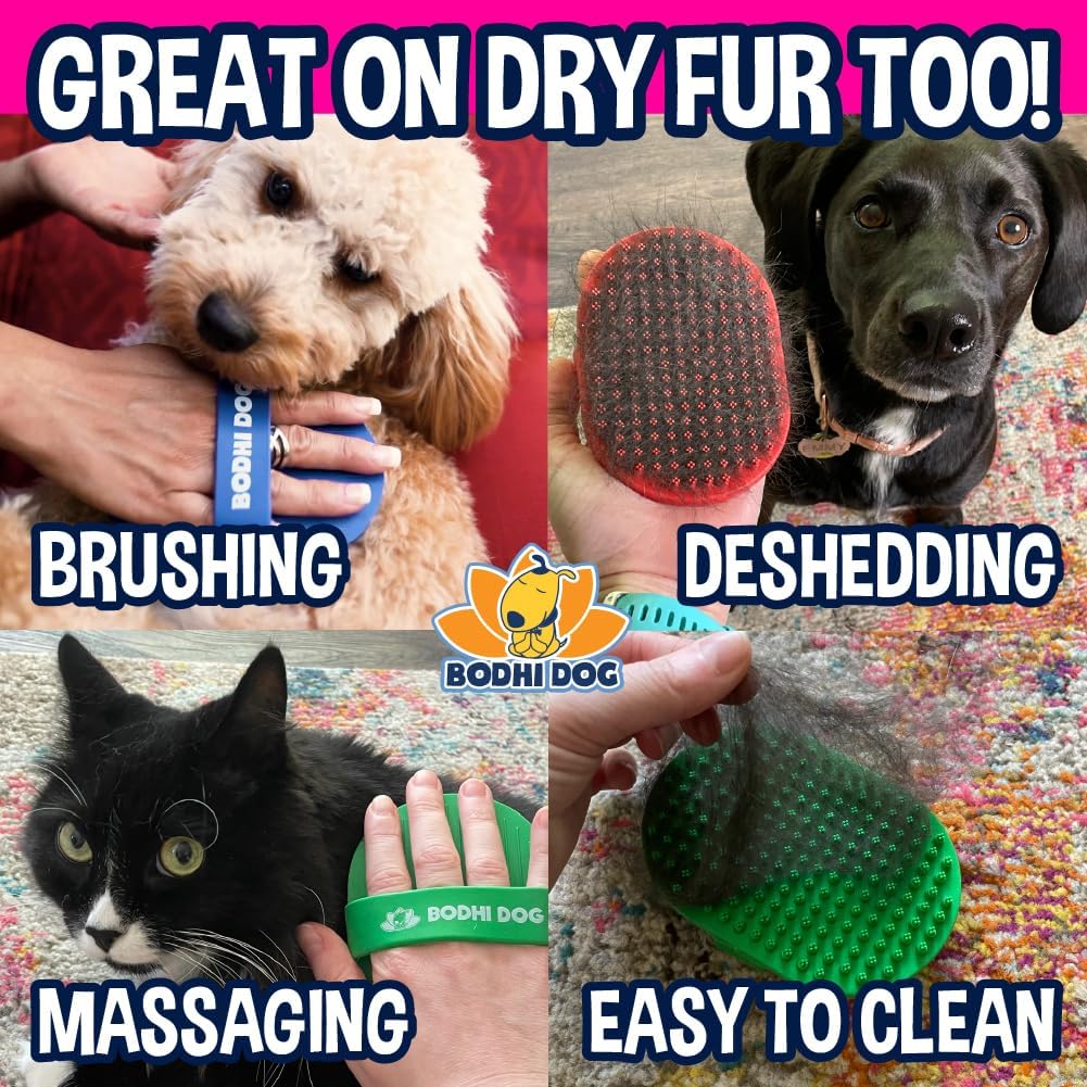Bodhi Dog Shampoo Brush - Pet Grooming & Bath Supplies for Cats and Dog Bath Brush for Long & Short