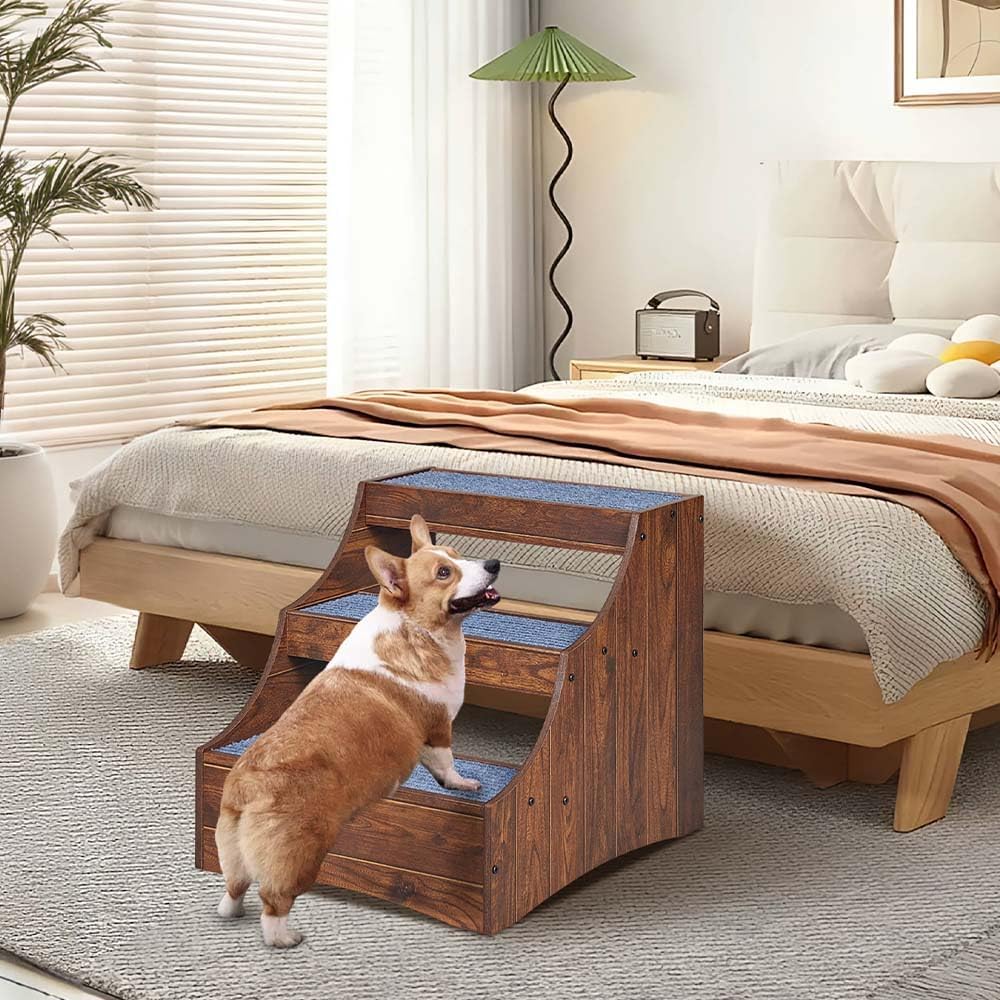 unipaws Pet Bunk Bed with Removable Step for Dogs and Cats, Multi-Level Bed Window Perch Seat