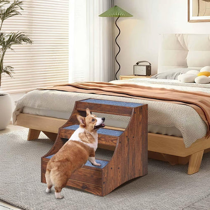 unipaws Pet Bunk Bed with Removable Step for Dogs and Cats, Multi-Level Bed Window Perch Seat