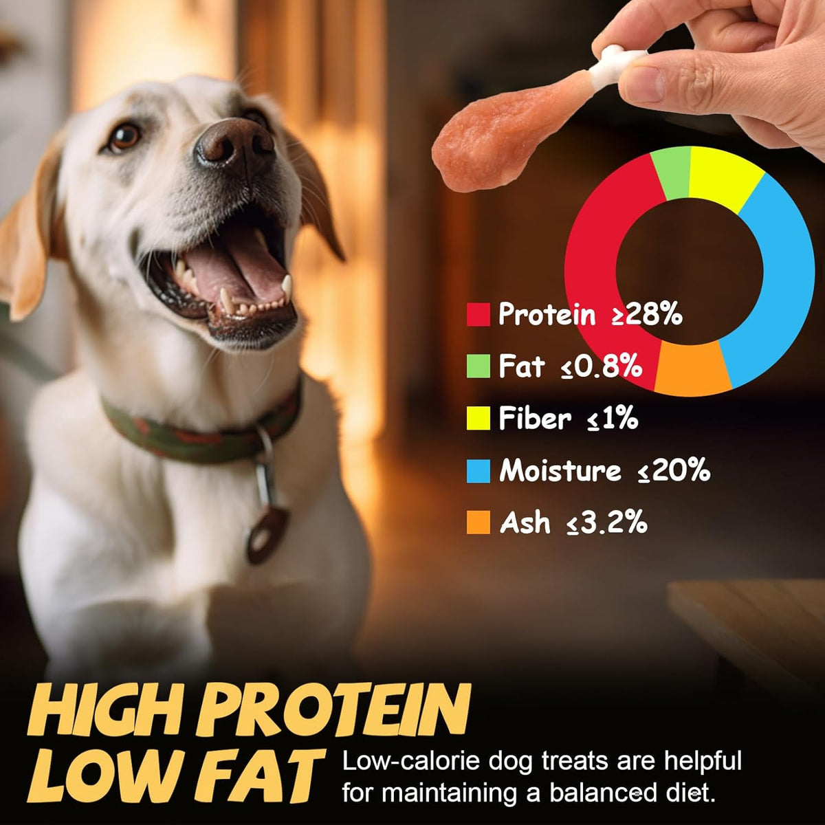 ASMPET Dog Treats Chews Rawhide Free Real Chicken Calcium Bone Snacks, Teeth Clean Breath Fresh Dog