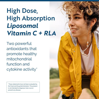 Researched Nutritionals C-RLA - Liposomal Vitamin C with R Lipoic Acid to Support Detox - Vegan &