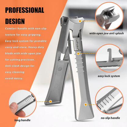 Nail Clipper for Thick Toenails and Fingernails, Portable Toenails Clippers for Seniors, Nail