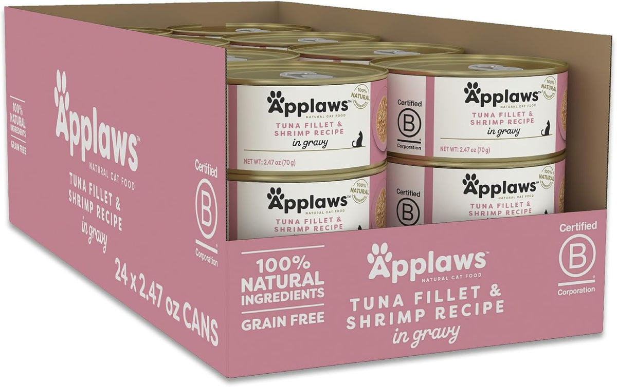 Applaws Natural Wet Cat Food in Gravy, Limited Ingredient Canned Wet Cat Food, No Additives, Made