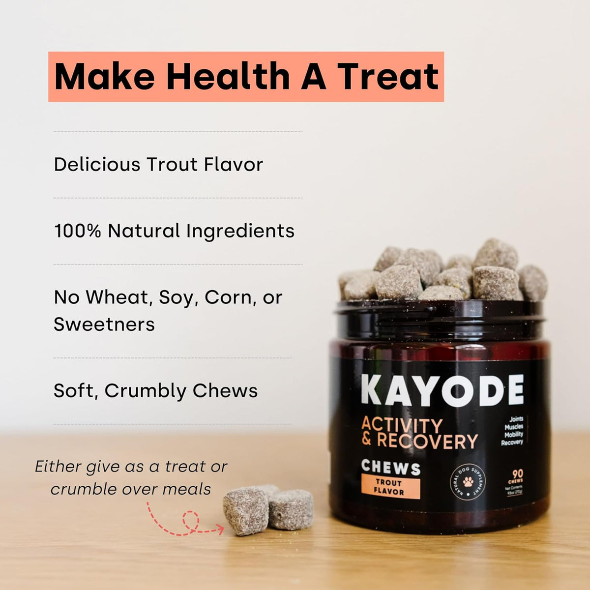 Joint & Recovery | 2-in-1 Joint & Muscle Chews. Help Reduce Pain & Increase Daily Activity. Helps