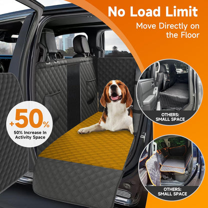 XL Dog Truck Seat Cover with Car Door Protector, for Trucks with Flip Up Rear Seats, Waterproof